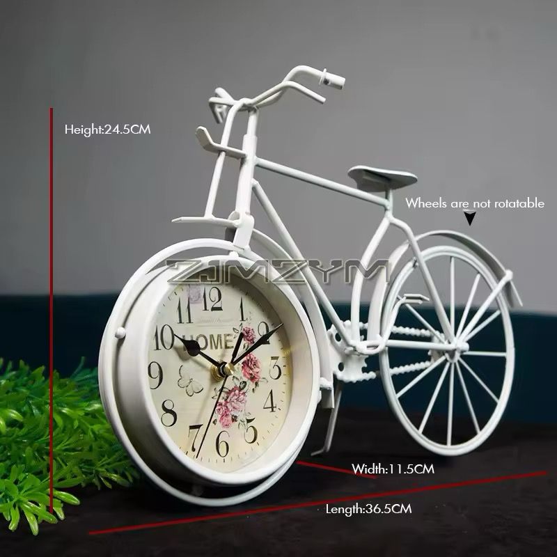 Vintage Table Bike Clock Desk Clock Desktop