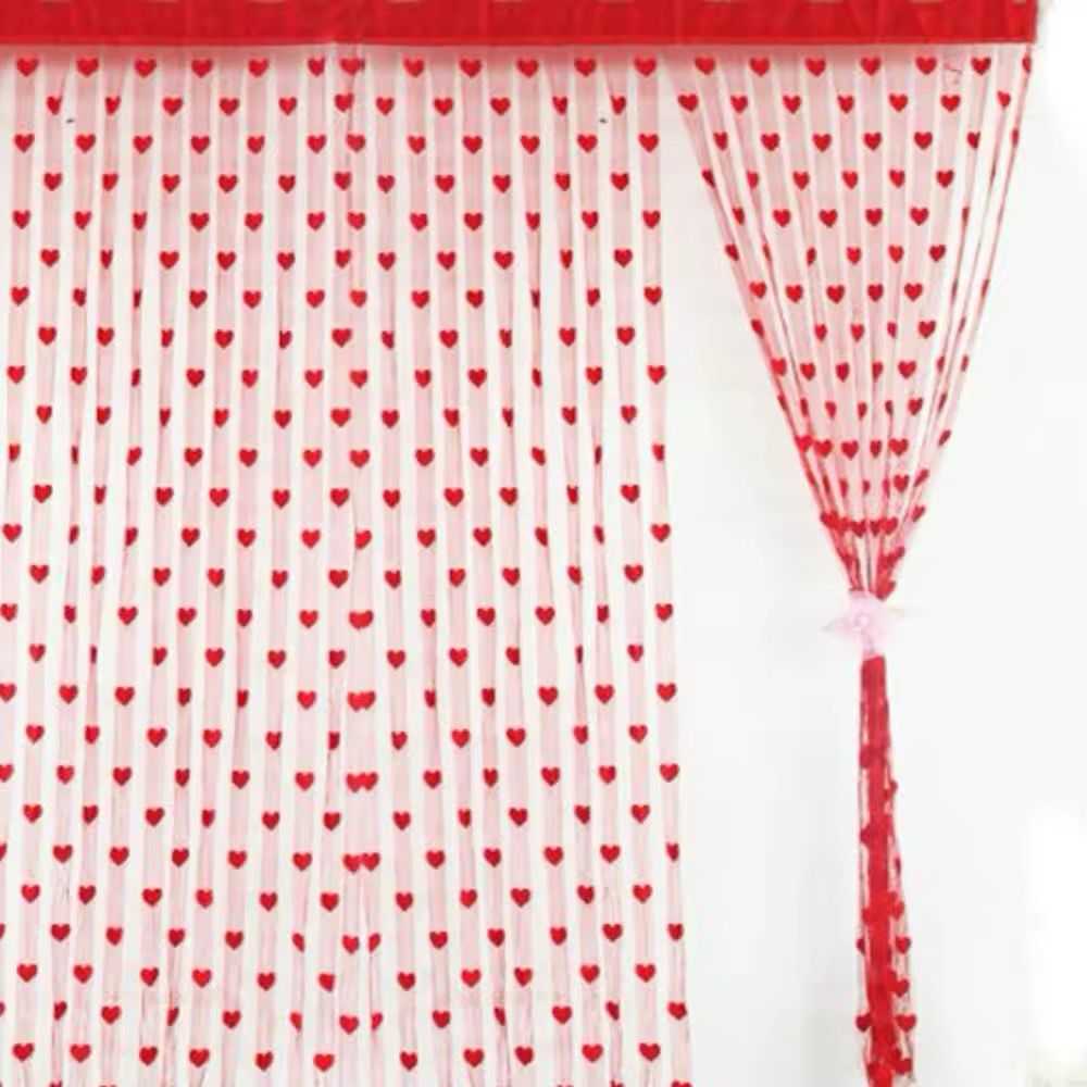 Korean Heart Love Line Curtain Wedding Door Curtain