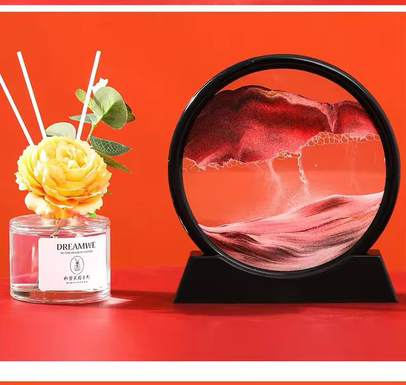 3D Sandscape Moving Sand Art Picture Round Glass