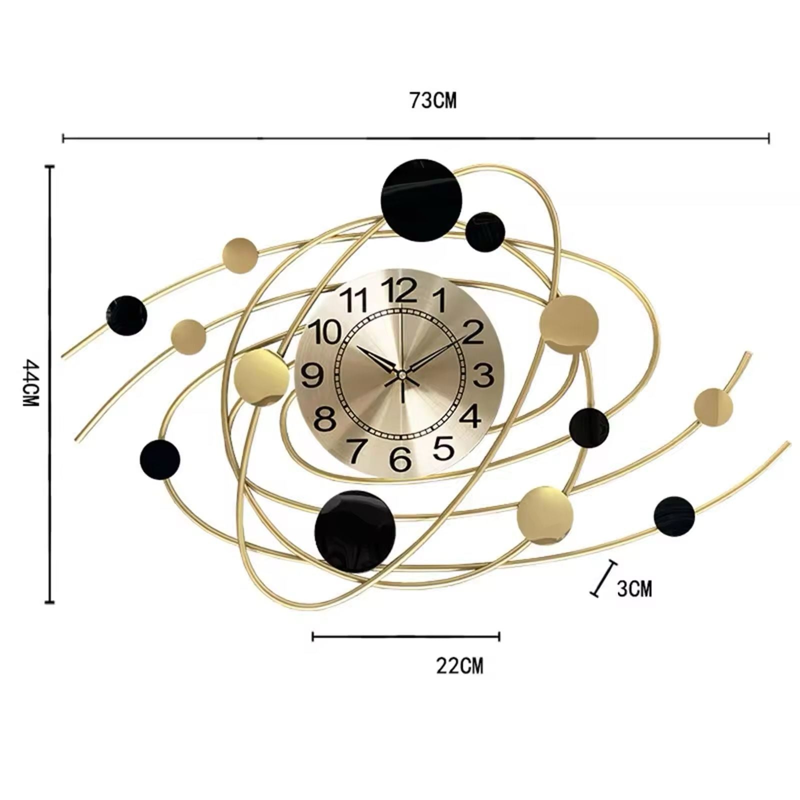 Fashion Wall Clock Iron Art Wall